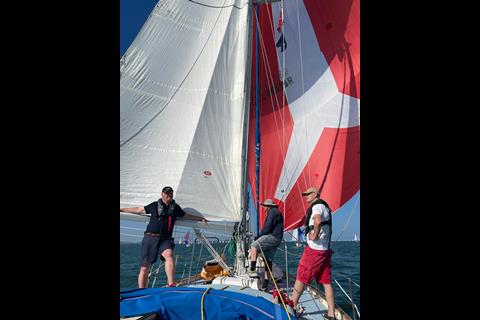 Spinnaker duty on Achates